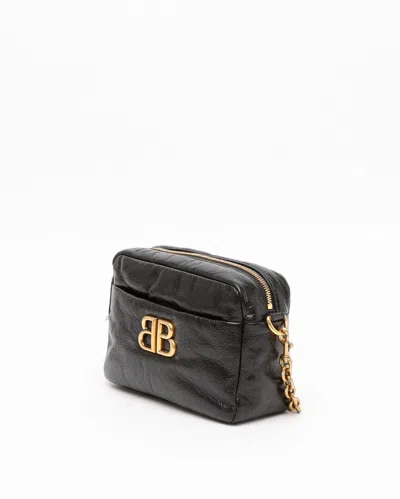 Balenciaga Black Monaco Xs Camera Bag In 1000 Black