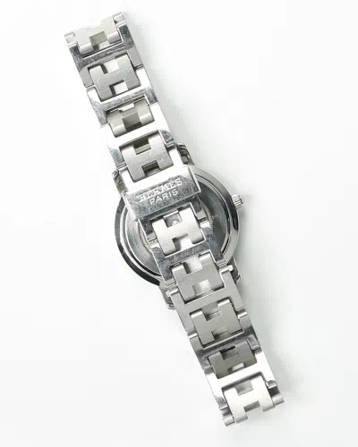 Pre-owned Hermes Hermès Clipper 24mm Ref Cl4.210 Watch In Pink