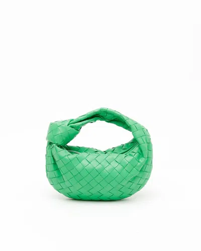 Bottega Veneta Jodie Mini Knotted Intrecciato Leather Tote In Green