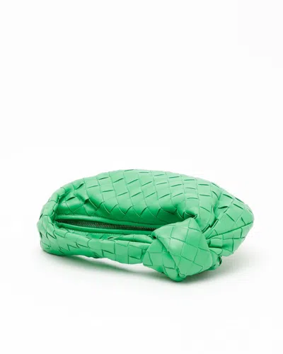 Bottega Veneta Jodie Mini Knotted Intrecciato Leather Tote In Green