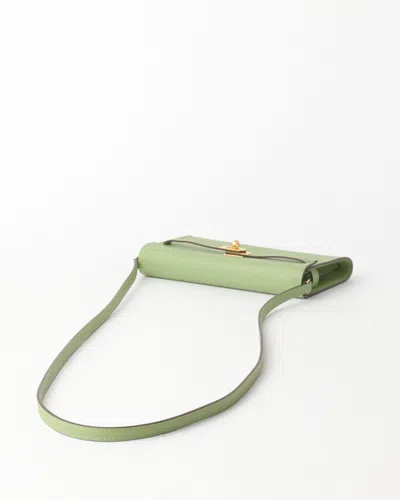 Pre-owned Hermes Hermès Epsom Kelly Classique To Go Wallet