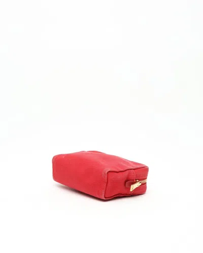 Prada Canvas Toiletry Pouch In Red