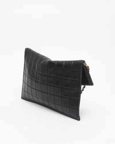 Chanel Box Quilted Fold Down Envelope Clutch Bag