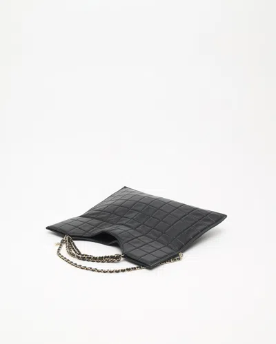Chanel Box Quilted Fold Down Envelope Clutch Bag