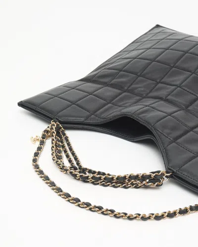 Chanel Box Quilted Fold Down Envelope Clutch Bag