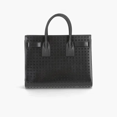 Saint Laurent Small Studded Sac De Jour Bag In Black