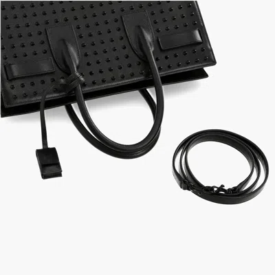 Saint Laurent Small Studded Sac De Jour Bag In Black