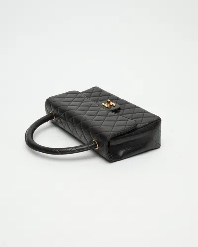 Pre-owned Chanel Kelly Top Handle Bag In Black