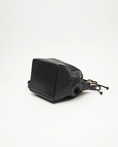 Pre-owned Chanel Caviar Bucket Bag In Black