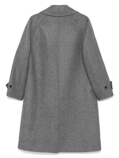 Officine Generale Officine Générale Aretha Itl Textured Stripe Wo In Gray