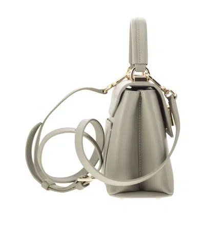 Furla 1927 Mini Top Handle Leather Satchel In Neutral