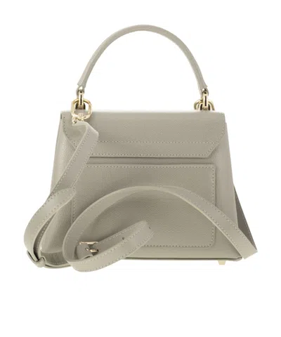 Furla 1927 Mini Top Handle Leather Satchel In Neutral