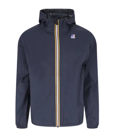 K-way Man Jacket Lead Size Xxl Polyamide In Blue