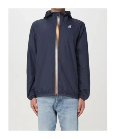 K-way Man Jacket Lead Size Xxl Polyamide In Blue