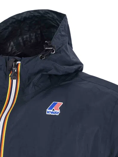 K-way Man Jacket Lead Size Xxl Polyamide In Blue