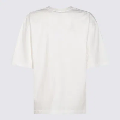 Anine Bing Graphic Print Crew Neck Short Sleeve Top In White