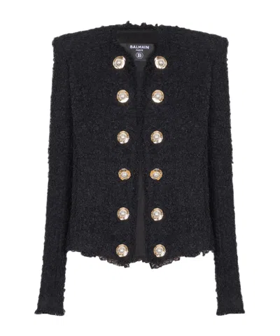 Balmain Edge-to-edge Silky Tweed Jacket