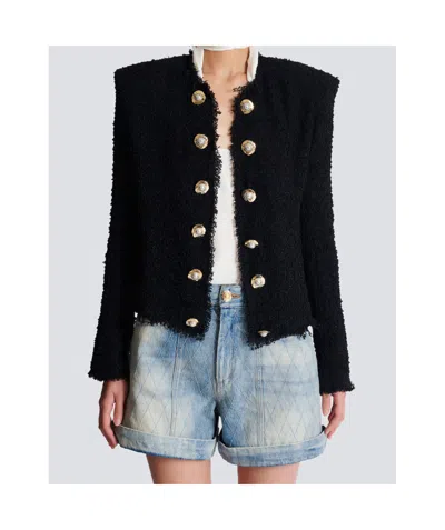 Balmain Edge-to-edge Silky Tweed Jacket