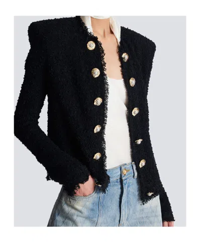 Balmain Edge-to-edge Silky Tweed Jacket