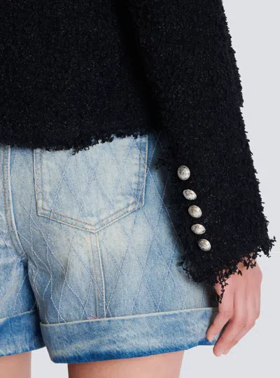 Balmain Edge-to-edge Silky Tweed Jacket