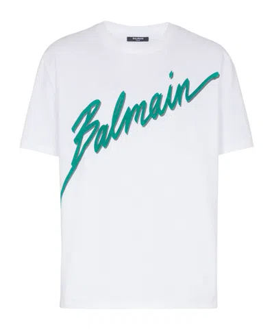 Balmain Crew Neck Short Sleeves In White