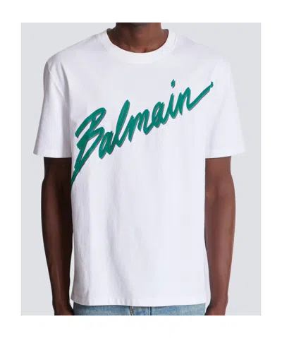 Balmain Crew Neck Short Sleeves In White
