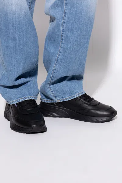 Dsquared2 Bold Leather Paneled Sprinter Sneakers In Black