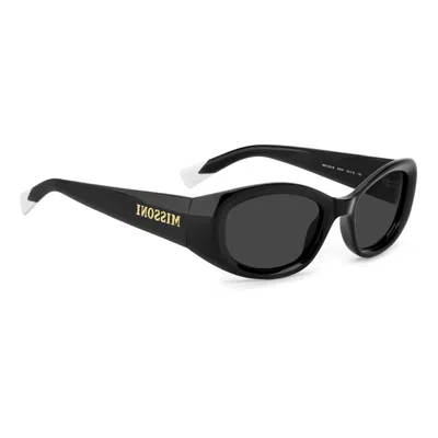 Missoni Rectangular Acetate Sunglasses In Black