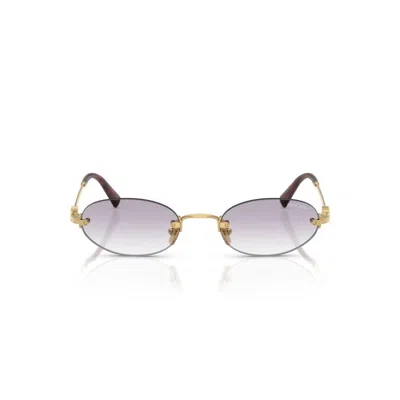 Miu Miu Logo Metal Oval Sunglasses