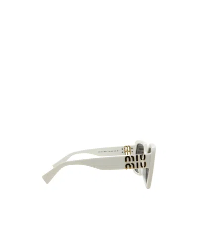 Miu Miu Full Frame Sunglasses In White