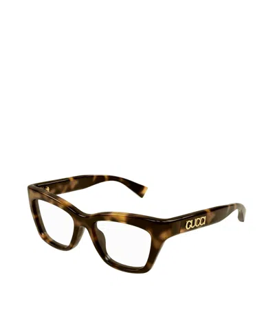 Gucci Geometric Flat Mirror In Brown