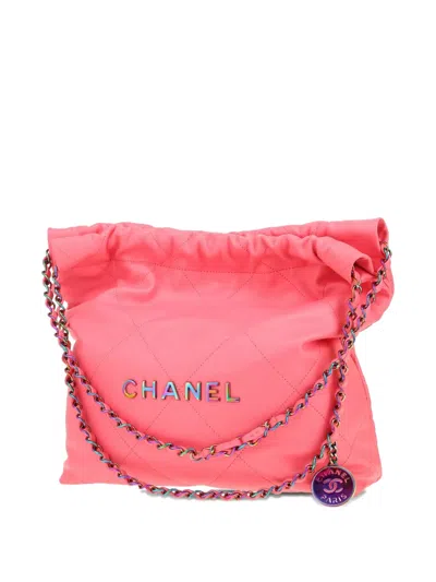 Pre-owned Chanel Quilted Pink Chain Shoulder Bag