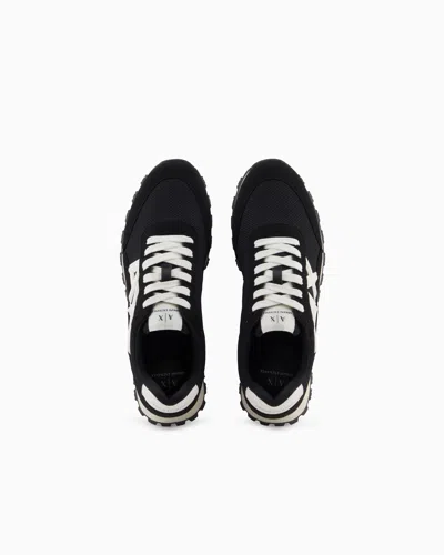 Armani Exchange Logo-detail Mesh Panel Sneakers
