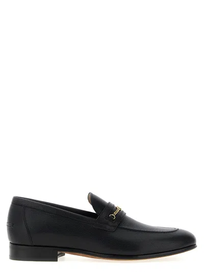 Valentino Garavani Vlogo Signautre Leather Loafers In Black
