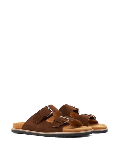 Scarosso Enea Buckled Slip-on Sandals In Multi