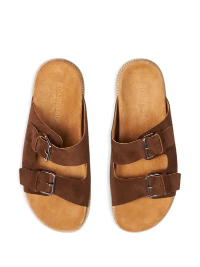 Scarosso Enea Buckled Slip-on Sandals In Multi