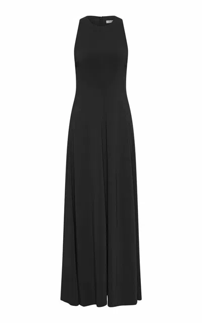 St Agni Cut Away Maxi Dress In Black