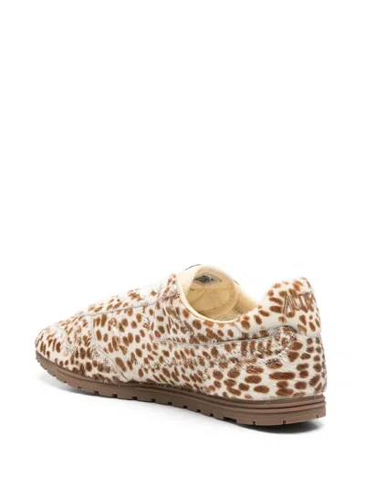 Autry Windspin Low Multicolor Sneaker With Logo On The Side And Animalier Motif In Suede Woman In Animal Print