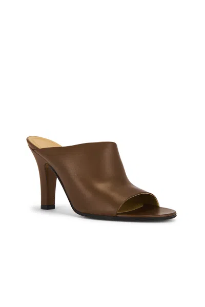 The Row Signum Leather Heeled Mules 90 In Brown