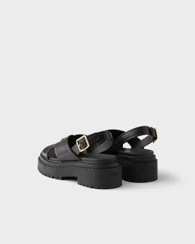 Prada Black Rubber Sandals