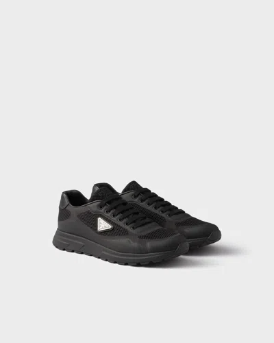 Prada Sneakers Prax 2.0 In Black Fabric And Mesh