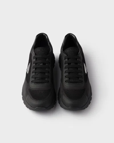 Prada Sneakers Prax 2.0 In Black Fabric And Mesh