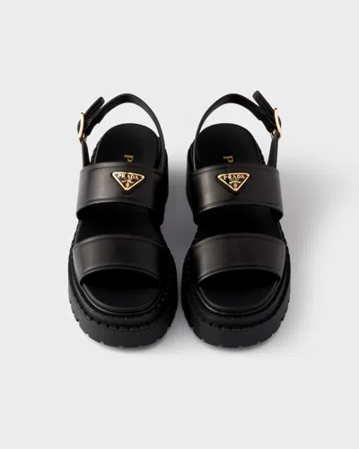 Prada Black Rubber Sandals