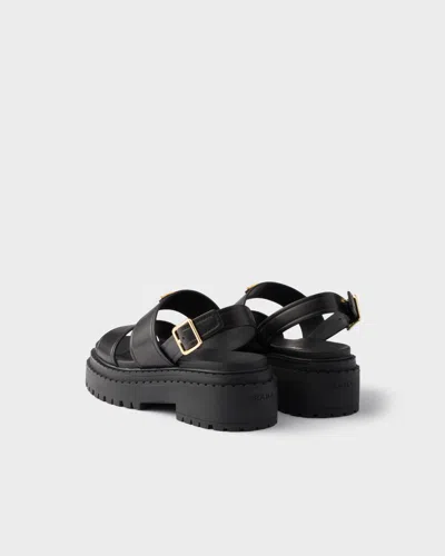 Prada Black Rubber Sandals