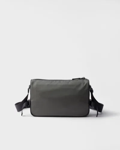 Prada Mens Green Medium Re-nylon And Saffiano-leather Shoulder Bag