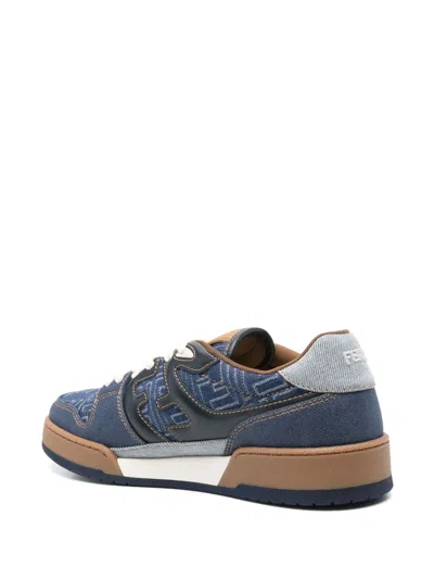 Fendi Match Jacquard Ff Sneaker Blue In Multi