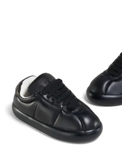 Marni Puffy Low-top Lace-up Sneakers In Black
