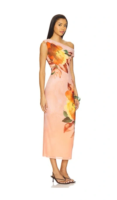 Afrm Holden One-shoulder Stretch Mesh Dress