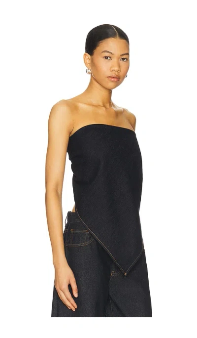 Lioness New York Strapless Denim Bandana Top