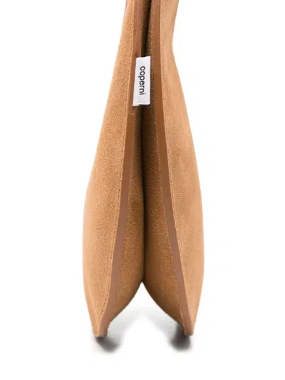 Coperni Suede Top Handle Shoulder Bag In Brown